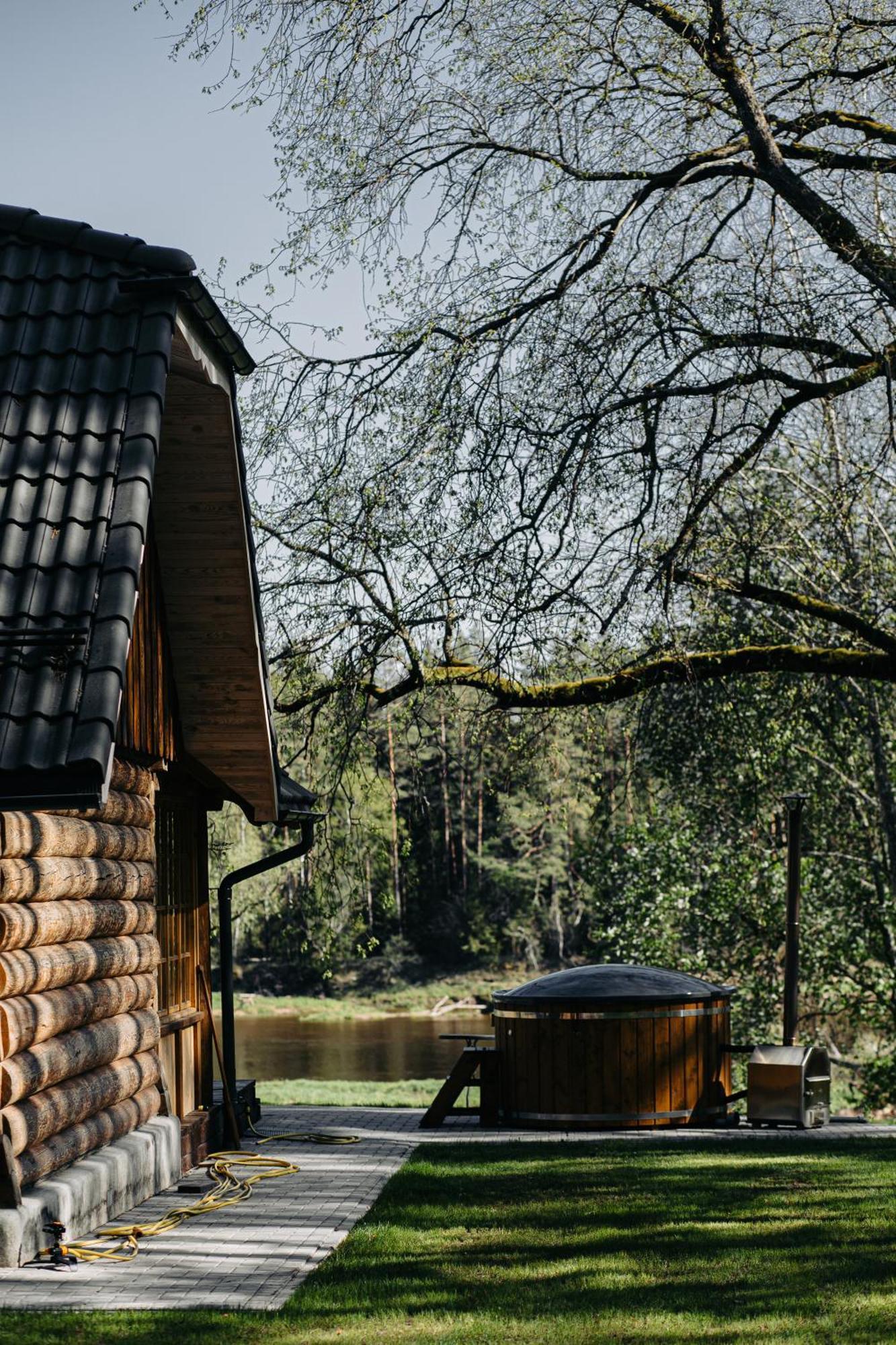 "Gaujmale" Sauna House In Nature Ilkene Exterior foto